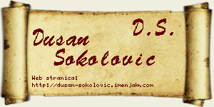Dušan Sokolović vizit kartica